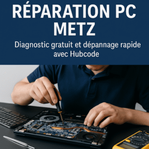 Une personne en réparation pc Metz