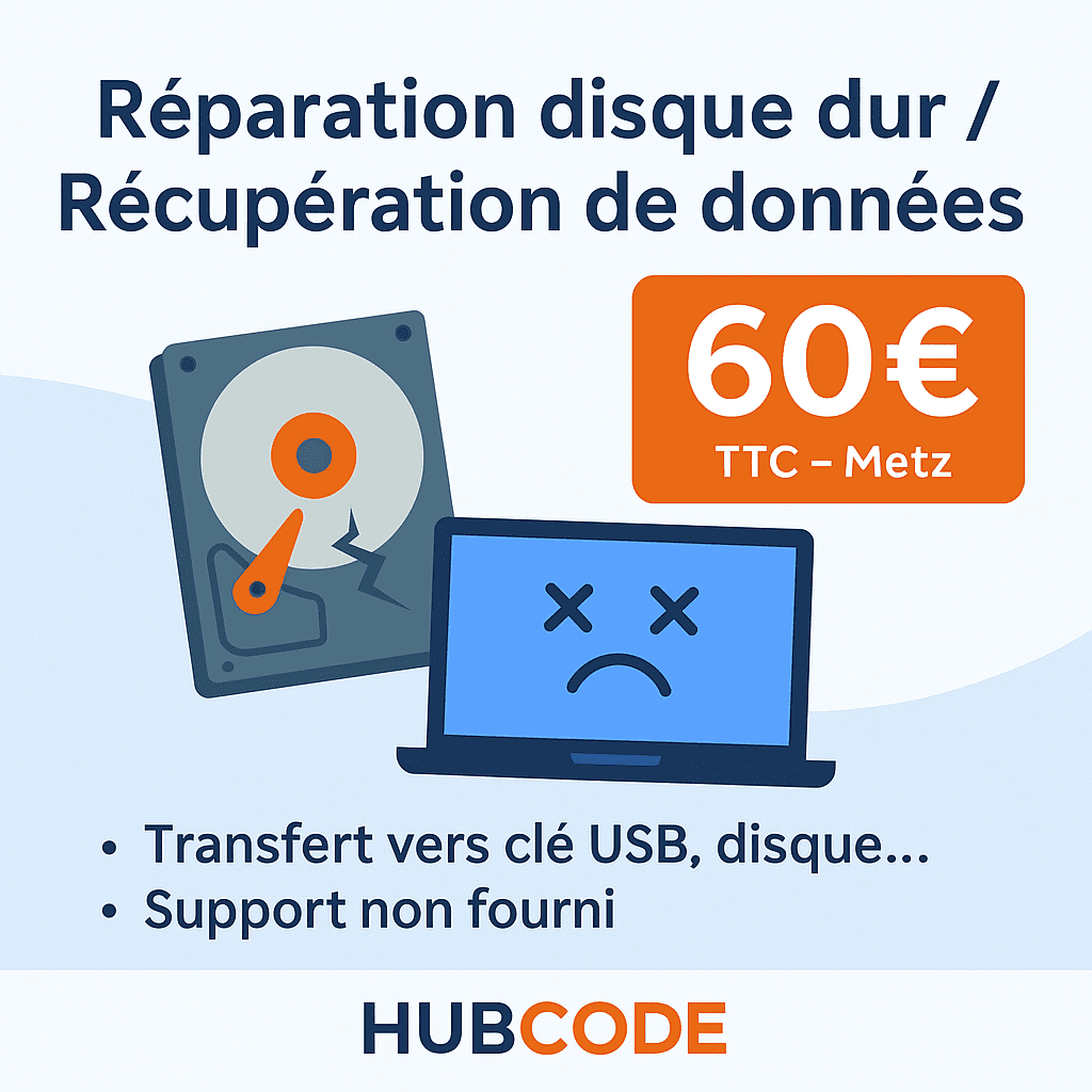 récupération de données disque dur à Metz