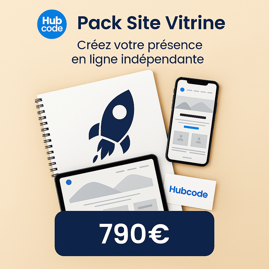 photo de description du pack création site vitrine de chez Hubcode
