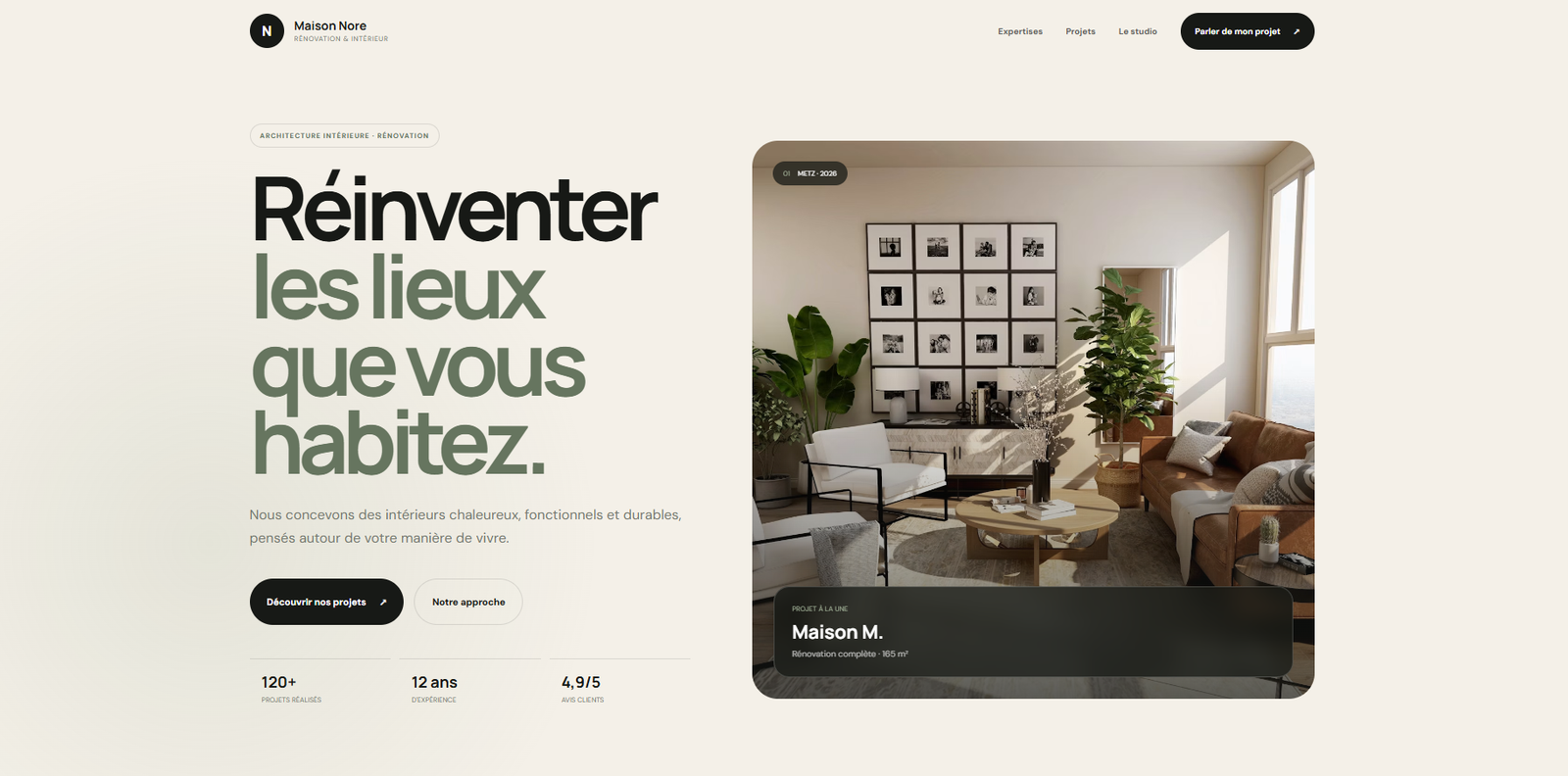 Aperçu d'un site vitrine réalisé par Hubcode